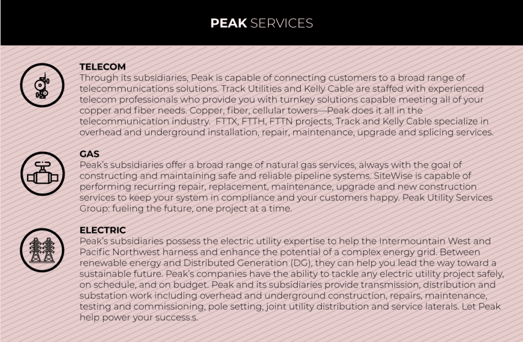 - peak utility services group ceo jason pickett on heading five utility and telecom experts