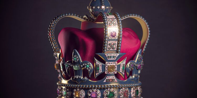 A ceremony with crowns, jewels and one spoon